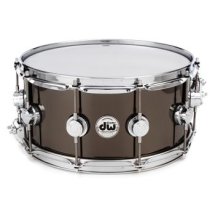 DW Collector's Series Brass 6.5 x 14 inch Snare Drum - Black Nickel ?>