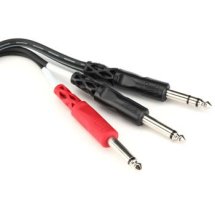 Hosa STP-201 Insert Cable - 1/4 inch TRS Male to Dual 1/4 inch TS Male - 3 foot ?>