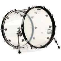 DW Design Series Acrylic Bass Drum - 18 x 22 inch - Clear Acrylic ?>