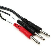 Hosa STP-203 Insert Cable - 1/4 inch TRS Male to Dual 1/4 inch TS Male - 9 foot ?>