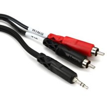 Hosa CMR-206 Stereo Breakout Cable - 3.5mm TRS Male to Left and Right RCA Male - 6 foot ?>