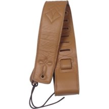 Levy's DM1 2.5" Stitched Garment Leather Guitar Strap - Tan ?>