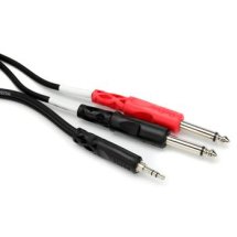 Hosa CMP-153 Stereo Breakout Cable - 3.5mm TRS Male to Left and Right 1/4-inch TS Male - 3 foot ?>