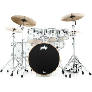 Bundled Item: PDP Concept Maple 7-piece Shell Pack - Pearlescent White