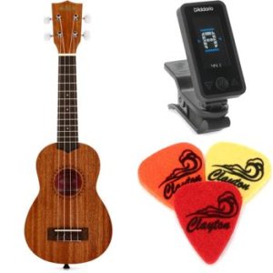 Kala KA-15S Soprano Ukulele - Satin Mahogany | Sweetwater