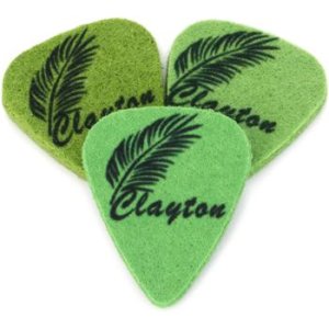 Bundled Item: Clayton Uke Leaf Picks - Green, 3-pack