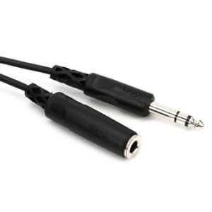 Bundled Item: Hosa HPE-325 1/4 inch TRS Female to 1/4 inch TRS Male Headphone Extension Cable - 25 foot