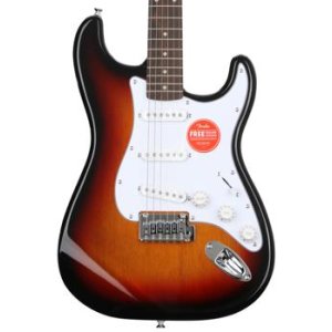 Bundled Item: Squier Affinity Series Stratocaster Electric Guitar - 3-Color Sunburst with Laurel Fingerboard