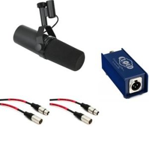 Shure Bundle, MV7 Dynamic Mic (Silver) w/ Cloudlifter CL-1 Mic Activator  and Mogami 2549 Cable