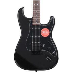 ギター Squier Affinity Stratocaster Black Squier Affinity Series Stratocaster Electric Guitar - Black