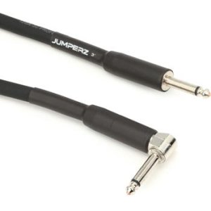 Bundled Item: JUMPERZ JZSP122QQ-3RA Guitar Amp Speaker Cable with Right-angle Connector - 3 foot