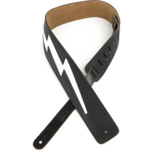 Levy's DM17 2.5 Extra Long Leather Guitar Strap, Black
