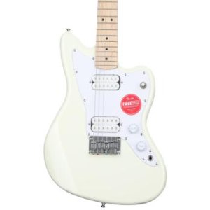 Bundled Item: Squier Mini Jazzmaster HH Electric Guitar - Olympic White with Maple Fingerboard
