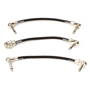 Bundled Item: MXR 3PDCP06 Right Angle to Right Angle Pedalboard Patch Cable - 6-inch (3-pack)
