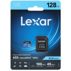 Bundled Item: Lexar High-performance MicroSDXC Card - 128GB, Class 10, UHS-I