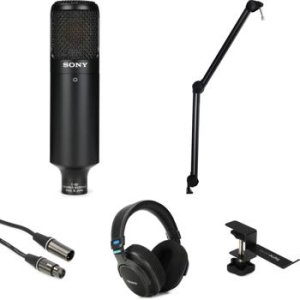 Sony C 80 Condenser Microphone and MDR 7506 Headphones Bundle