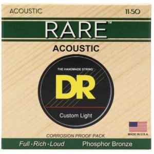 Bundled Item: DR Strings RPML-11 Rare Phosphor Bronze Acoustic Guitar Strings - .011-.050 Custom Light