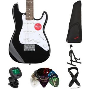 Squier Mini Stratocaster ブラック&ソフトケース Squier Mini Stratocaster ブラック&ソフトケース Amazon.com