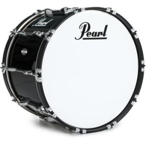 Bundled Item: Pearl Finalist Marching Bass Drum - 22 x 14 inch - Midnight Black