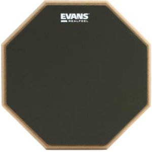 Bundled Item: Evans RealFeel 2-sided Practice Drum Pad - 12 inch