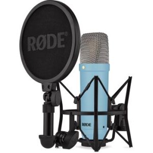 Bundled Item: Rode NT1 Signature Series Condenser Microphone with SM6 Shockmount and Pop Filter - Blue