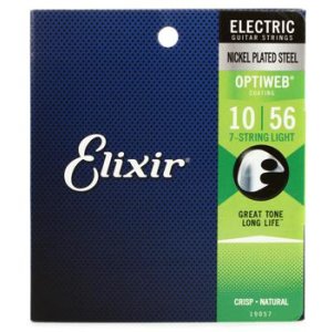 Bundled Item: Elixir Strings 19057 Optiweb Electric Guitar Strings - .010-.056 Light 7-string