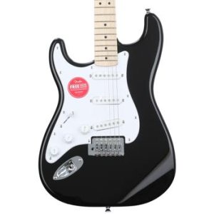 Bundled Item: Squier Sonic Stratocaster Left-handed Electric Guitar - Black with Maple Fingerboard