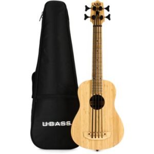 Bundled Item: Kala U-Bass Bamboo Acoustic-Electric Bass Ukulele - Natural