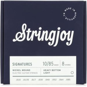 Bundled Item: Stringjoy Signatures Nickel-wound Heavy Bottom 8-string Electric Guitar Strings - .010 - .085 Light