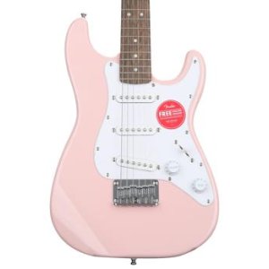 Bundled Item: Squier Mini Stratocaster Electric Guitar - Shell Pink with Laurel Fingerboard