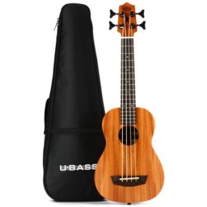 Bundled Item: Kala Wanderer U-Bass Acoustic-Electric Bass Guitar - Natural Satin