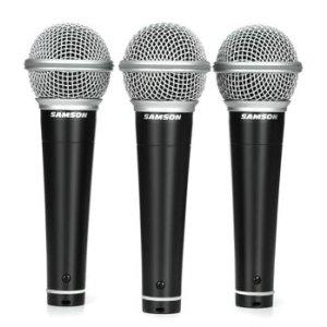 Bundled Item: Samson R21 Cardioid Dynamic Vocal Microphone - 3-pack