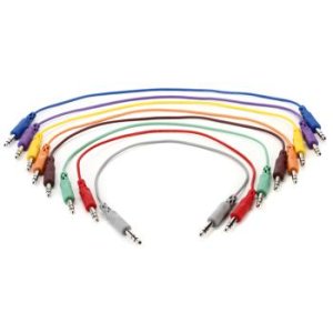 Bundled Item: Hosa CSS-845 1/4-inch TRS Male to 1/4-inch TRS Male Patch Cable 8-pack - 1.5 foot (Various Colors)