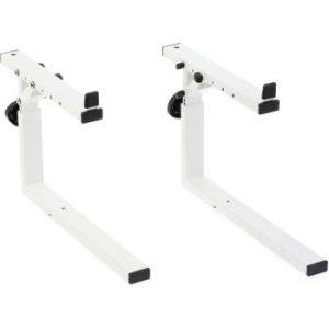 K&M 18810 Omega Table-Style Keyboard Stand - Pure White | Sweetwater