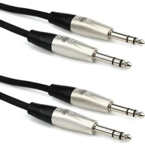 Hosa HPR-005x2 Cable Plug Rean mono 1/4 TS a RCA Macho (1.5 mts)