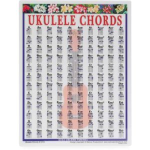 Bundled Item: Walrus Productions Mini Laminated Ukulele Chords Chart