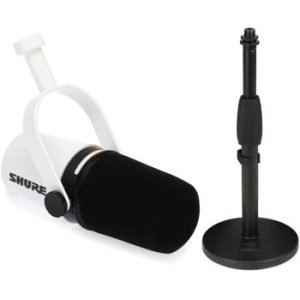Shure MV7+ Hybrid Podcast Microphone - White | Sweetwater Shure MV7+ Hybrid Podcast Microphone - White | Sweetwater