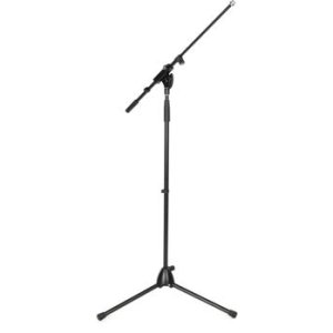 Bundled Item: K&M 21075 Microphone Stand with Telescoping Boom Arm - Black