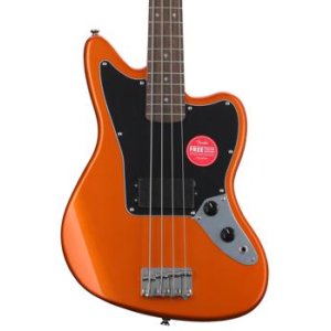 Bundled Item: Squier Affinity Series Jaguar Bass H - Metallic Orange, Sweetwater Exclusive