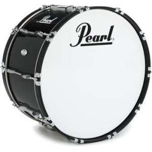 Bundled Item: Pearl Finalist Marching Bass Drum - 26 x 14 inch - Midnight Black