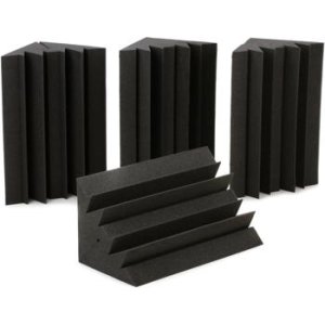 Bundled Item: Auralex LENRD 1x1x2 foot Studiofoam Bass Trap 4-pack - Charcoal