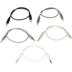 Bundled Item: Moog RES-CABLE-SET-3 Modular Patch Cables - 12 inch (Assorted Colors) 5-pack