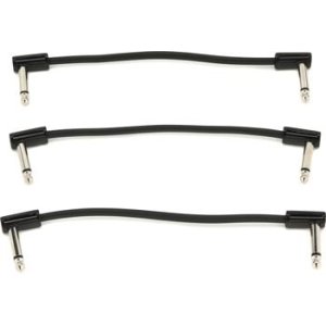 Bundled Item: MXR 3PDCPR06 Right Angle to Right Angle Ribbon Pedalboard Patch Cable - 6 inch (3-pack)