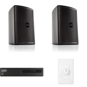 QSC AC-S4T 4.5 inch 2-way Surface-mount Speaker - Black