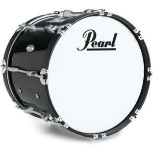 Bundled Item: Pearl Finalist Marching Bass Drum - 18 x 14 inch - Midnight Black