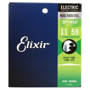 Bundled Item: Elixir Strings 19106 Optiweb Electric Guitar Strings - .011-.059 Medium 7-string