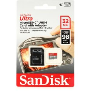 Bundled Item: SanDisk Ultra microSDHC Card - 32GB, Class 10, UHS-I