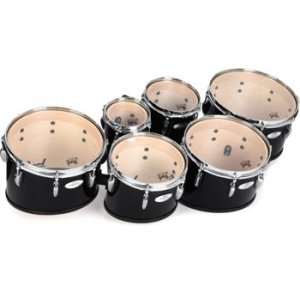 Bundled Item: Pearl Finalist Marching Tenor Drums - 6/8/10/12/13/14-inch, Midnight Black