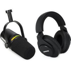 Shure MV7+ Hybrid Podcast Microphone - Black Bundles | Sweetwater