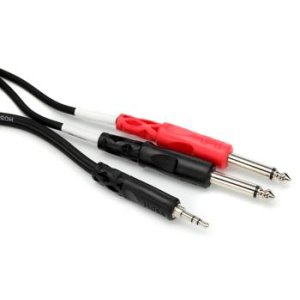 Hosa CPR-201 Stereo Interconnect Cable - Dual 1/4-inch TS Male to Dual RCA  Male - 3.3 foot